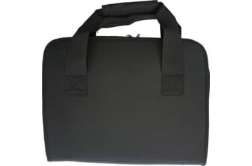 Image of Carry All Tactical Handgun Carrying Case, Ballistic Nylon, Padded, Zippered Closure, Two Interior Pistol Pockets, Six Interior Magazine Pockets, One Large Exterior Pocket, Black, P0147