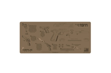 Image of Cerus Gear 3mm Promats 12&quot;x27&quot; 1911 Instructional Char Gray, CERIM1911INSCOY