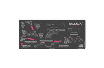 Image of Cerus Gear 3mm Promats 12&quot;x27&quot; Glock Instructional Char Gray, CERIMGLKINSPNK