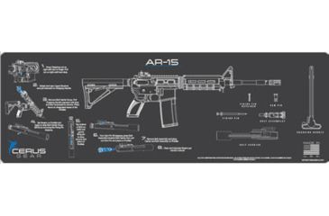 Image of Cerus Gear 3mm Promats 12''x36'' Ar-15 Instructional Char Gray