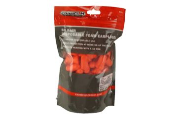 Image of Champion Hearing Protection Foam Plug, 50 Pairs, Bag, 99779