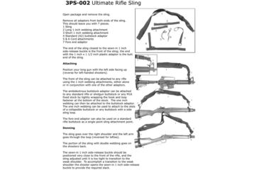 Image of Condor Outdoor 3 Point Sling, Black, 3PS-002