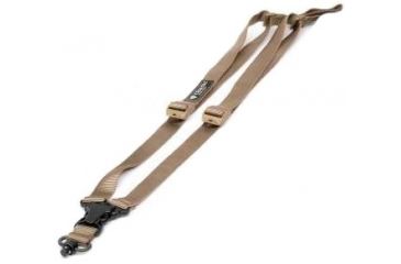 Image of Crosstac V-Point Sling, HK Connectors, Coyote Brown, 135033-CB-HK