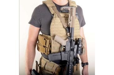Image of Crosstac V-Point Sling, HK Connectors, Coyote Brown, 135033-CB-HK