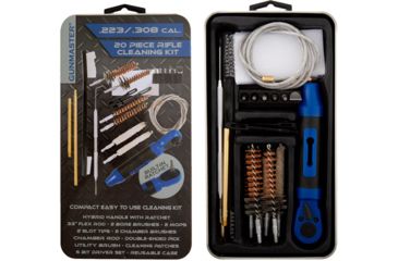 Image of DAC Technologies Slim Line 15 Piece Rifle Cleaning Kit w/ Rachet Handle And Bit Set In Mettlecase, 38261