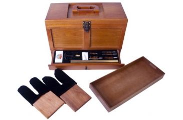 Image of DAC Technologies Universal Gun Cleaning Kit with Wooden Toolbox TBX736-1