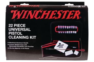Image of Dac Technologies Winchester Universal Pistol Cleaning Kit 22 Piece In Custom Fit Soft-Sided Case