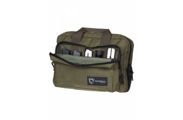 Image of Drago Gear Double Pistol Case, 600D Polyester, 12.5x9.5x4.5in, Green, 12315GR