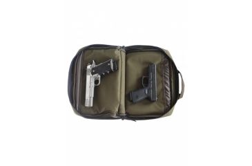 Image of Drago Gear Double Pistol Case, 600D Polyester, 12.5x9.5x4.5in, Green, 12315GR