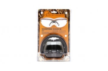 Image of Ducks Unlimited Shooting Combo Kit, PM8010 Earmuff, Venture 3 Shooting Glasses Black Frame and Clear L DUCOMBO5710