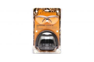 Image of Ducks Unlimited Shooting Combo Kit, PM8010 Earmuff, Venture 3 Shooting Glasses, Black Frame and Orange DUCOMBO5740
