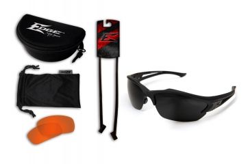 Image of Edge Eyewear Acid Gambit 2 Lens Kit, Soft-Touch Matte Black Frame / Tiger's Eye Vapor S, SG2K-3