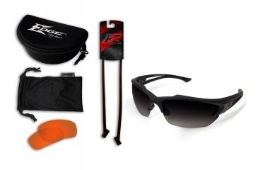 Image of Edge Eyewear Acid Gambit 2 Lens Kit, Soft-Touch Matte Black Frame / Polarized Gradient , SG2K-4