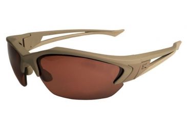Image of Edge Eyewear Acid Gambit Desert Sand Shooting Glasses Kit with 2 Lens, Polarized Copper &amp; Tigers Eye Vapor Shield Lenses SG2K5-4