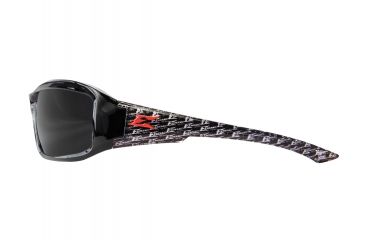 Image of Edge Eyewear Brazeau Vigilante 1 Sunglasses, Black &amp; White Edge Logo Frame, Smoke Lenses, XB116-V1
