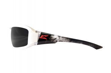 Image of Edge Eyewear Brazeau Vigilante 2 Sunglasses, White &amp; Black Grunge Frame, Smoke Lenses, XB146-V2