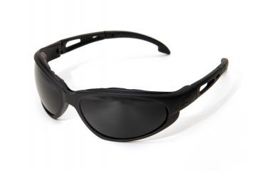 Image of Edge Eyewear Falcon Sunglasses, Soft-Touch Matte Black Frame / G-15 Vapor Shield L, GSF61-G15