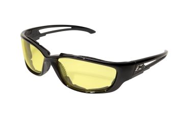 Image of Edge Eyewear Kazbek XL Sunglasses, Black Frame, Yellow Vapor Shield Lenses, GSK-XL112VS