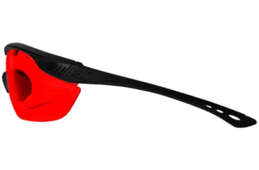Image of Edge Eyewear Overlord Shooting Glasses, Soft-Touch Matte Black Frame / Red Lens for Green Lasers, One Size, HO61-L4