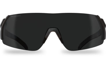 Image of Edge Eyewear Urgent Fury Shooting Glasses, Black Frame, Polarized Smoke Vapor Shield Lenses, Standard, UF16PVS