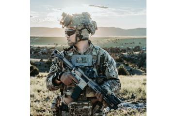 Image of Edge Eyewear Urgent Fury Shooting Glasses, Black Frame, Polarized Smoke Vapor Shield Lenses, Standard, UF16PVS