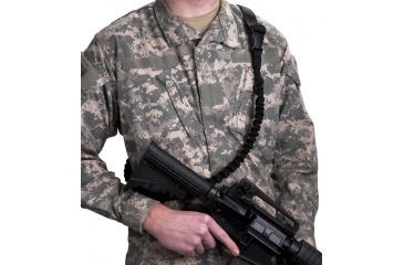 Image of Elite Survival Systems Single Point Sling w/ One Bungee Section, Black - SPS02