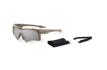 Image of ESS Crossbow AF ONE Shooting Glasses, Smoke Grey Lens, Terrain Tan, EE9020-03