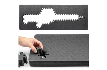 Image of Eylar 38in Hard Rifle Case Equipped w/Ragar XP Crosslinked Foam Insert, Gray, SA00013-GRA-RG-XP