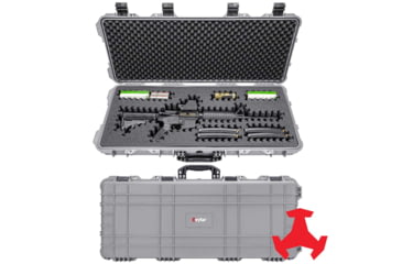 Image of Eylar 38in Hard Rifle Case Equipped w/Ragar XP Crosslinked Foam Insert, Gray, SA00013-GRA-RG-XP