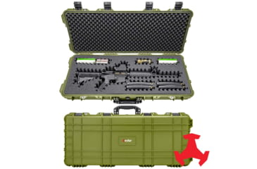 Image of Eylar 38in Hard Rifle Case Equipped w/Ragar XP Crosslinked Foam Insert, Green, SA00013-GRN-RG-XP
