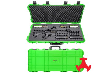 Image of Eylar 38in Hard Rifle Case Equipped w/Ragar XP Crosslinked Foam Insert, Neon Green, SA00013-NGRN-RG-XP
