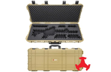 Image of Eylar 38in Hard Rifle Case Equipped w/Ragar XP Crosslinked Foam Insert, Tan, SA00013-TAN-RG-XP