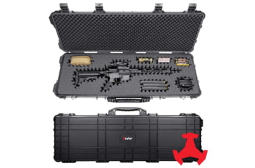 Image of Eylar 44in Hard Rifle Case Equipped w/Ragar XP Crosslinked Foam Insert, Black, SA00008-BLK-RG-XP