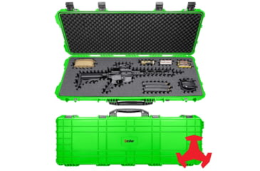 Image of Eylar 44in Hard Rifle Case Equipped w/Ragar XP Crosslinked Foam Insert, Neon Green, SA00008-NGRN-RG-XP