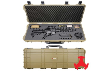 Image of Eylar 44in Hard Rifle Case Equipped w/Ragar XP Crosslinked Foam Insert, Tan, SA00008-TAN-RG-XP