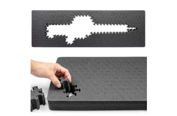 Image of Eylar 44in Hard Rifle Case Equipped w/Ragar XP Crosslinked Foam Insert, White, SA00008-WHI-RG-XP