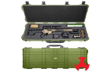 Image of Eylar 48in Hard Rifle Case Equipped w/Ragar XP Crosslinked Foam Insert, Green, SA00014-GRN-RG-XP