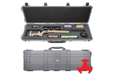 Image of Eylar 53in Hard Rifle Case Equipped w/Ragar XP Crosslinked Foam Insert, Gray, SA00015-GRA-RG-XP