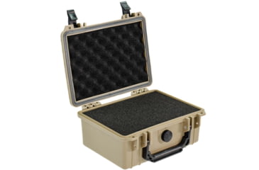Image of Eylar Compact 9.12in Waterproof Gear Hard Case w/Foam, Tan, SA00042-TAN