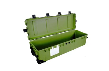 Image of Eylar Extra Large 44in Waterproof Deep Heavy Transport Stacker Roller Rifle Hard Case w/Foam, Green, SA00028-GRN