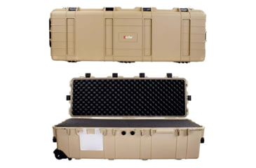 Image of Eylar Extra Large 44in Waterproof Deep Heavy Transport Stacker Roller Rifle Hard Case w/Foam, Tan, SA00028-TAN