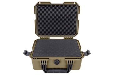 Image of Eylar Intact 13.8in Stacker Series Compact Hard Gear Case w/Foam, Dark Earth, NG00011-GRN