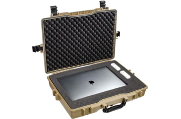Image of Eylar Large 21.5in Waterproof Laptop Style Protective Gear Hard Case w/Foam, Tan, SA00024-TAN