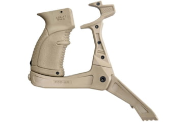 Image of FAB Defense AK-47 Quick Deployment Bipod with Integrated AGR-47 Pistol Grip, Flat Dark Earth, FX-AKPODT