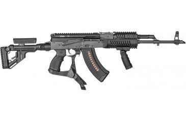 Image of FAB Defense AK-47 Quick Deployment Bipod with Integrated AGR-47 Pistol Grip, Black, FX-AKPODB