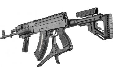 Image of FAB Defense AK-47 Quick Deployment Bipod with Integrated AGR-47 Pistol Grip, Black, FX-AKPODB