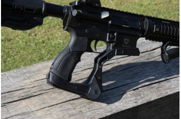 Image of FAB Defense AR-15 Quick Deployment Bipod with an Integrated AGR-43 Pistol Grip, Black, FX-ARPODB