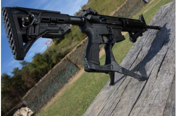 Image of FAB Defense AR-15 Quick Deployment Bipod with an Integrated AGR-43 Pistol Grip, Black, FX-ARPODB