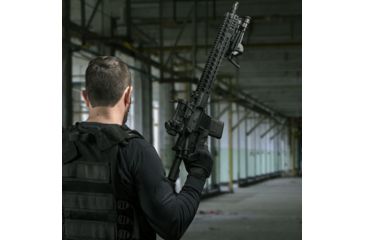 Image of EDEMO Firefield Stronghold Bipod w/Lever, 6-9in, Black, FF34026, EDEMO3