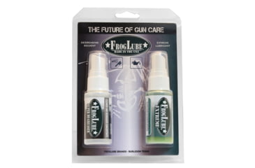 Image of FrogLube Dual Gun Cleaning System Kit, Froglube Extreme Liquid Lube &amp; Super Degreaser Spray, Green, 1 oz/ 1 oz, 15265
